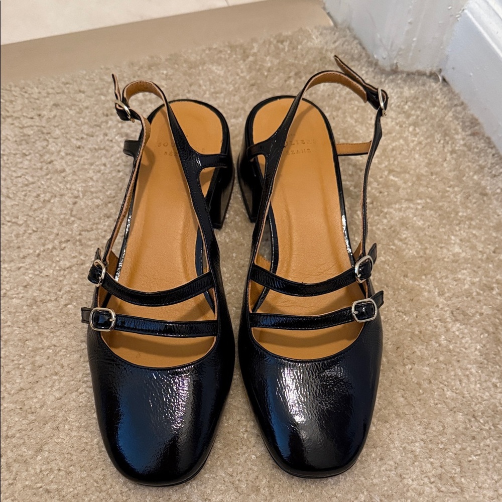 Sezane Paula Babies Black Mary Jane Shoes